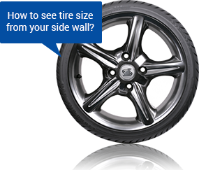 Tyre Size on Side Wall GT Tyre